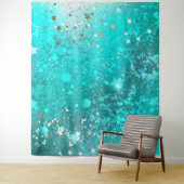 Mint Turquoise Foil Hintergrund Wandteppich (Beispiel)