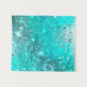 Mint Turquoise Foil Hintergrund Wandteppich (Vorderseite (Horizontal))