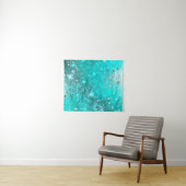 Mint Turquoise Foil Hintergrund Wandteppich (Beispiel (Horizontal))