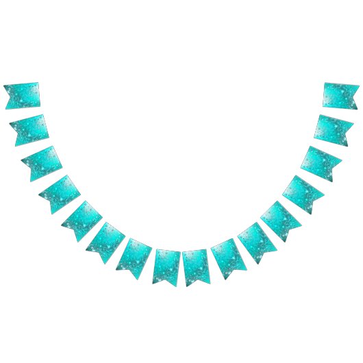 Mint Turquoise Foil Hintergrund Wimpelkette (Alle)