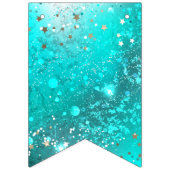 Mint Turquoise Foil Hintergrund Wimpelkette (Zweite Fahne)