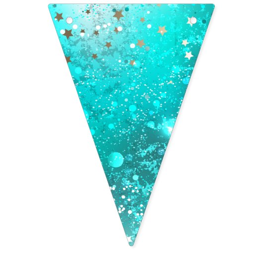 Mint Turquoise Foil Hintergrund Wimpelkette (Zweite Fahne)