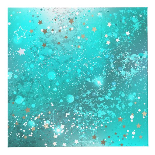 Mint Turquoise Foil Hintergrund Würfel (Rechts)