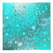 Mint Turquoise Foil Hintergrund Würfel (Vorderseite)