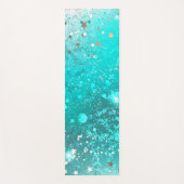 Mint Turquoise Foil Hintergrund Yogamatte (Vorderseite)