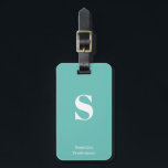 Mint Turquoise Green Monogram Stilvolle Schreibmas Gepäckanhänger<br><div class="desc">Modern Mint Turquoise Green Monogram Stilvolle Schreibmaschine Gepäckanhänger für Ihre Reisen und Ihren Urlaub,  passen Sie diese stilvolle Taschenmarke mit Ihrem eigenen ersten Monogramm und Namen an.</div>