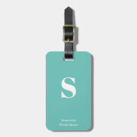 Mint Turquoise Green Monogram Stilvolle Schreibmas