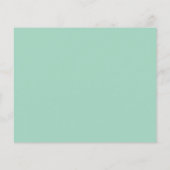Mint UAWG Budget Green White Wedding Response Card (Rückseite)
