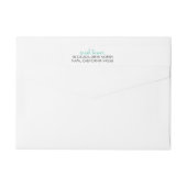 Mint Umbrella Baby Dusche Rücksendeadressen-Aufkle (Rückseite)