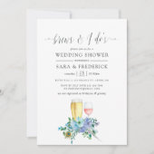 Mint und Blue Boho braut vor dem Ich Einladung (Vorderseite)