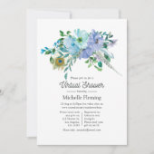 Mint und Blue Boho Virtual Baby Dusche Einladung (Vorderseite)