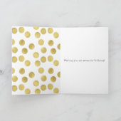 Mint und Gold Glitz Dots Geburtstag Karte (Innenseite)