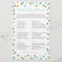 Mint und Gold Glitzer Was ist in Ihrem Handyspiel?