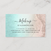 Mint- und Kupferstich-Rose, Goldschminke-Glitzer Visitenkarte (Rückseite)