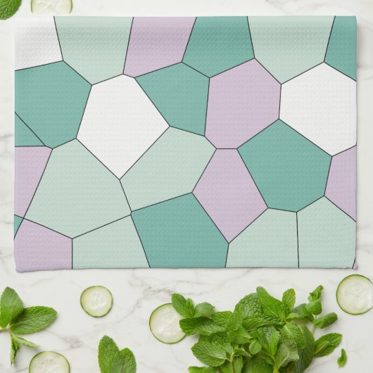 Mint und Lavender Geschirrtuch (Gefaltet)