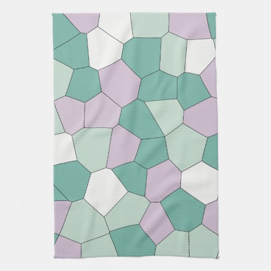 Mint und Lavender Geschirrtuch (Vertikal)