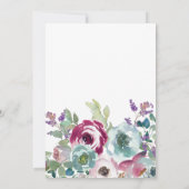 Mint und Mauve Floral Wedding Einladung (Rückseite)