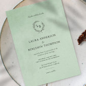 Mint Velvet Texture Elegante Hochzeit Einladung