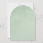 Mint Velvet Texture Eleganter Arch Style Hochzeit Einladung (Rückseite)