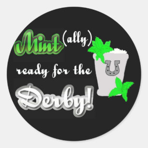 Mint (Verbündete) bereit für den Derby! Runder Aufkleber