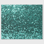Mint Wasser Sequin Glitzer Shiny Effekt Geschenkpapier (Flach)