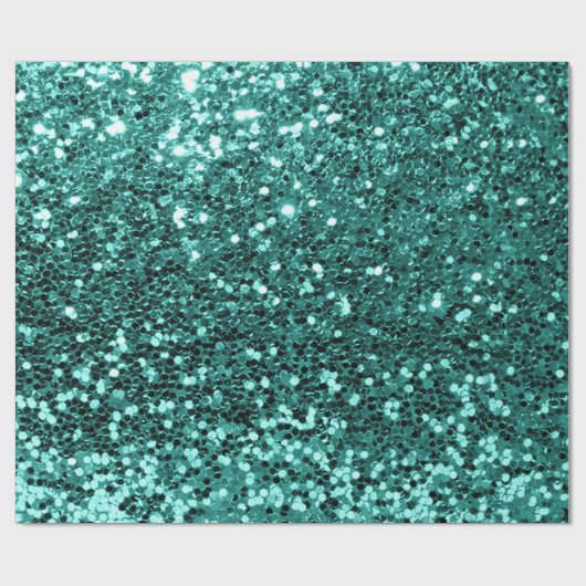 Mint Wasser Sequin Glitzer Shiny Effekt Geschenkpapier (Flach)
