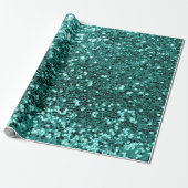Mint Wasser Sequin Glitzer Shiny Effekt Geschenkpapier (Ungerollt)