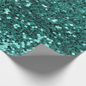 Mint Wasser Sequin Glitzer Shiny Effekt Geschenkpapier (Ecke)
