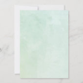 Mint Watercolor Bridge Gown Brautparty Einladung (Rückseite)