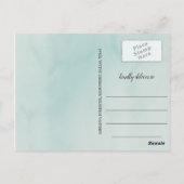 Mint Watercolor Graduate Save the Date Foto Postkarte (Rückseite)