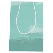 Mint Watercolor Ombre Mittlere Geschenktüte (Rückseite)