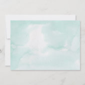 Mint Watercolor Rustic Bridal Brunch Einladung (Rückseite)