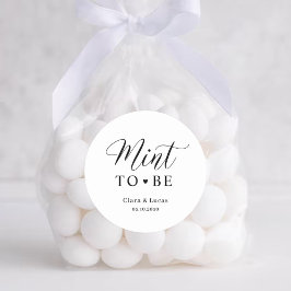 Mint Wedding Bridal Engagement Party Favoriten Runder Aufkleber