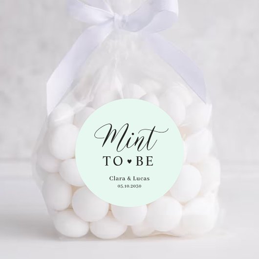 Mint Wedding Bridal Engagement Party Favoriten Runder Aufkleber