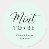 Mint Wedding Bridal Engagement Party Favoriten Runder Aufkleber (Vorderseite)