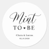 Mint Wedding Bridal Engagement Party Favoriten Runder Aufkleber (Vorderseite)