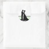 Mint Wedding Couple Siegel Runder Aufkleber (Tasche)