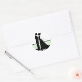 Mint Wedding Couple Siegel Runder Aufkleber (Umschlag)