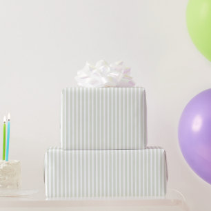 Mint Weiße Streifen Geburtstag Geschenkpapier