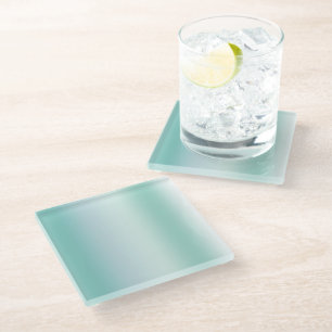 Mint Weiße Streifen Glasuntersetzer