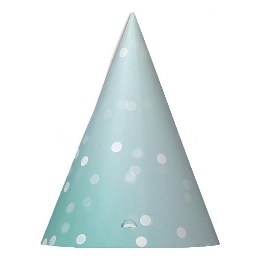 Mint White Bokeh Dots Celebration Partyhütchen (Links)