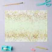 Mint White Gold Confetti Sparkle Seidenpapier (Basteln)
