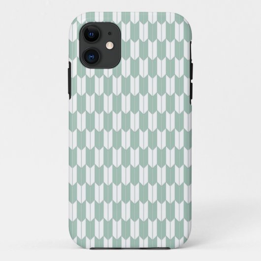 Mint & White Japanisch Yagasuri iPhone 5 Fall Case-Mate iPhone Hülle (Rückseite)