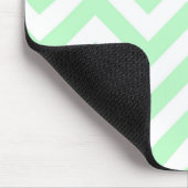 Mint White Large Zickzack ZigZag Muster Mousepad (Ecke)