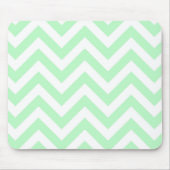 Mint White Large Zickzack ZigZag Muster Mousepad (Vorne)