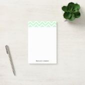 Mint White Large Zickzack ZigZag Muster Post-it Klebezettel (Büro)