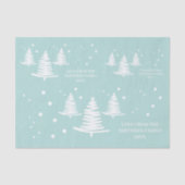 Mint White Minimalistische Weihnachtsbaumen Seidenpapier (Vorderseite)