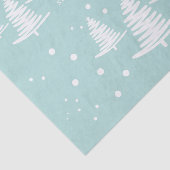 Mint White Minimalistische Weihnachtsbaumen Seidenpapier (Ausschnitt)