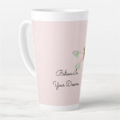 Mint White Pink Dragonfly Milchtasse (Linke Ecke)