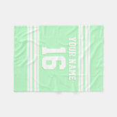 Mint White Sports Jersey Fleecedecke (Vorderseite (Horizontal))